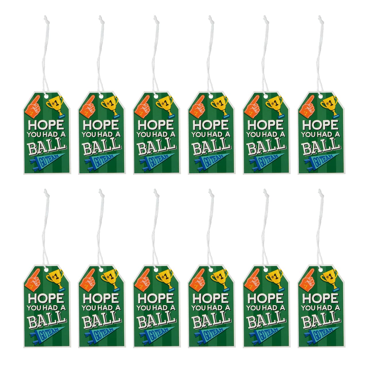 24 Packs: 12 ct. (288 total) Sports Gift Tags by Celebrate It™